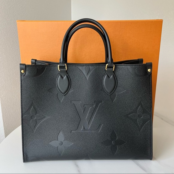 Louis Vuitton Empreinte Monogram Giant Onthego MM Black - NEW! - Picture 2 of 7